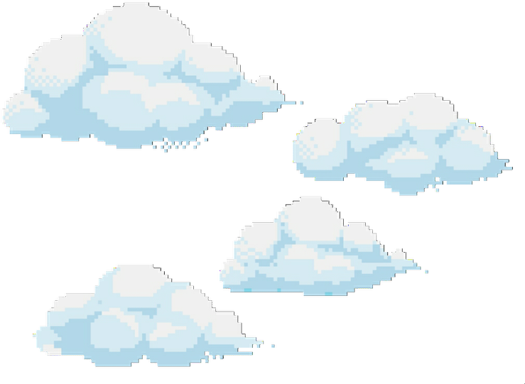 Cloud Overlay Png - Cloud Pixel Art Png Clipart (750x543), Png Download