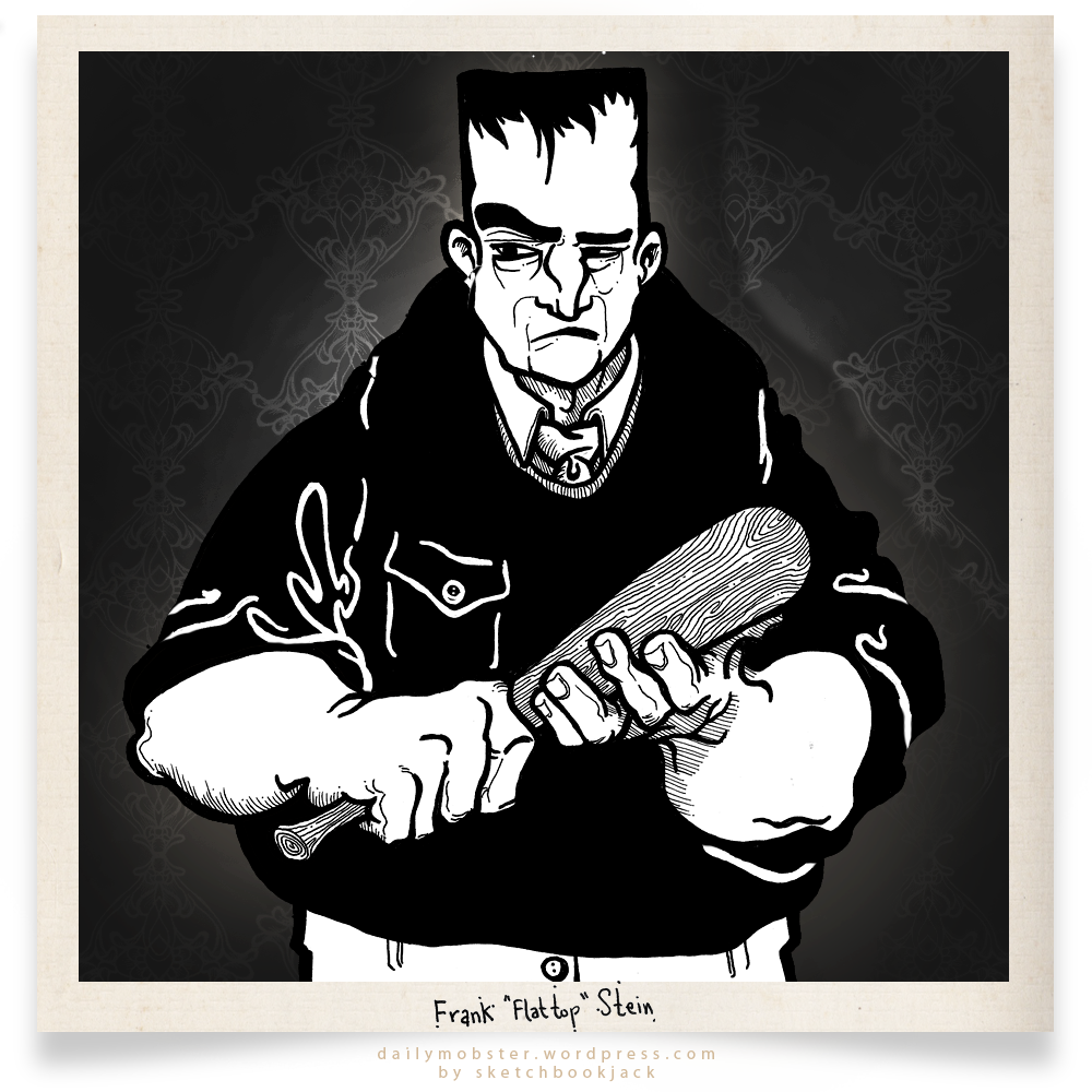 Picture Freeuse Library Story The Daily Mobster Frankenstein - Mobster With Baseball Bat Clipart (1000x1000), Png Download