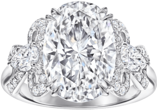 Bridal Couture Harry Winston Engagement Ring Oval Shaped - Harry Winston Bridal Couture Oval Clipart (760x500), Png Download