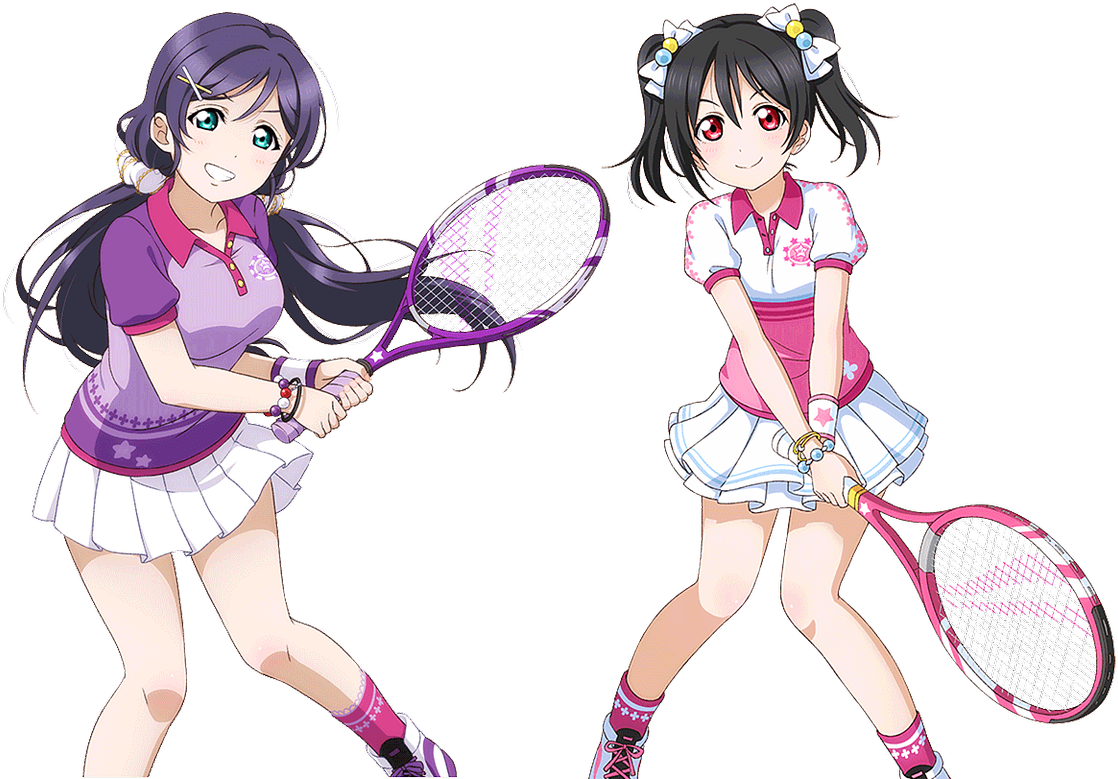 Lovelive School Idol - Love Live Tennis Cards Clipart (1200x983), Png Download