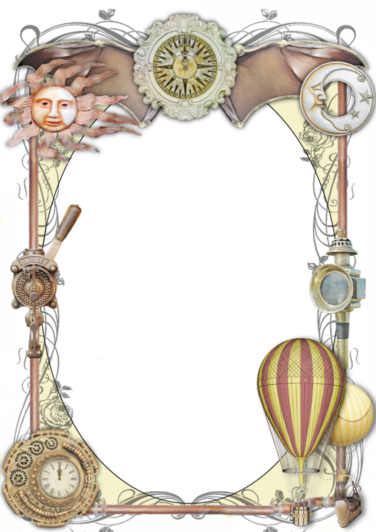 Steampunk Clipart Steampunk Wedding - Deviantart Steampunk Frame Png Transparent Png (752x1063), Png Download