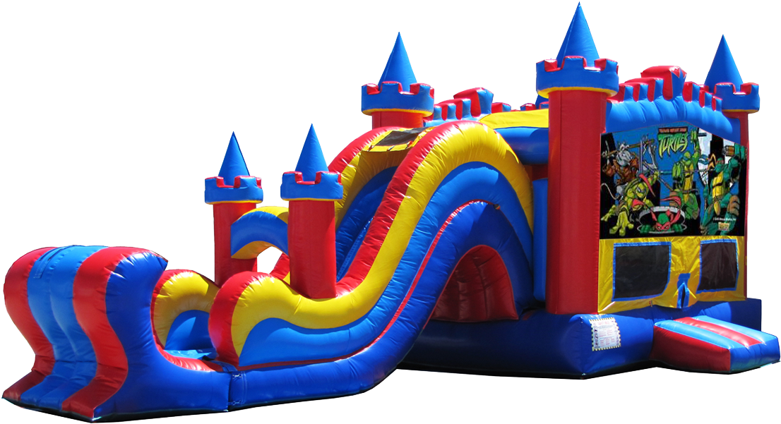 Ninja Turtles Bounce House Rental - Inflatable Castle Clipart (1334x948), Png Download