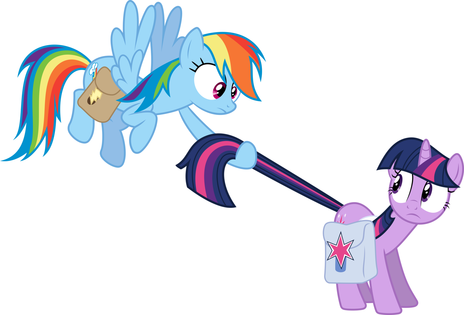 Png Image With Transparent Background - Twilight And Rainbow Dash Vector Clipart (1600x1085), Png Download