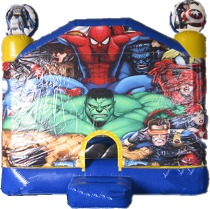 Combo Bounce Houses - Spider-man Clipart (716x712), Png Download