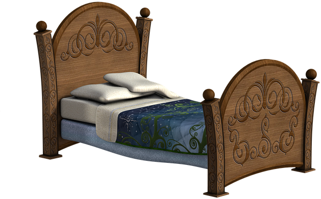 Bed, Pillow, Zudeck, Wooden Bed, Rest, Sleep - Bed Clipart (960x720), Png Download