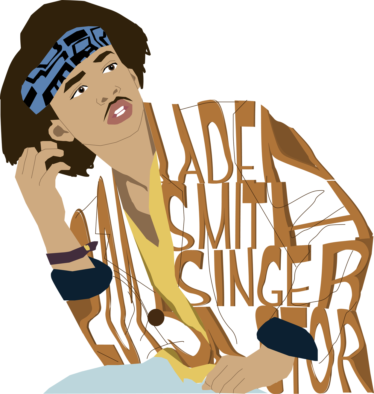Jaden Smith Typography/illustration - Illustration Clipart (1250x1317), Png Download