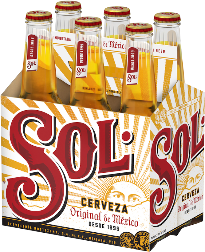 Sol® Offer - Sol Beer 6 Pack Clipart (700x866), Png Download