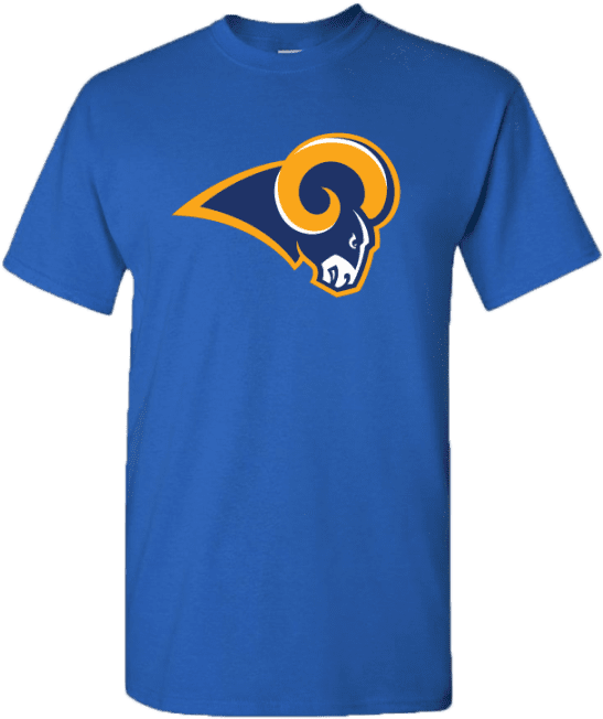 Men's Los Angeles Rams Logo Jared Goff Jersey T-shirt - Pmc T Shirt Clipart (600x750), Png Download