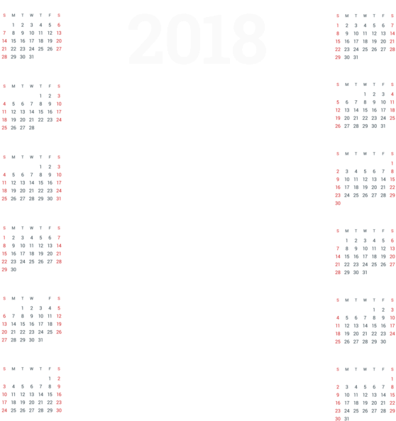 Art Center Calendar 2018 Business Calendar Template - 2011 Clipart (565x600), Png Download