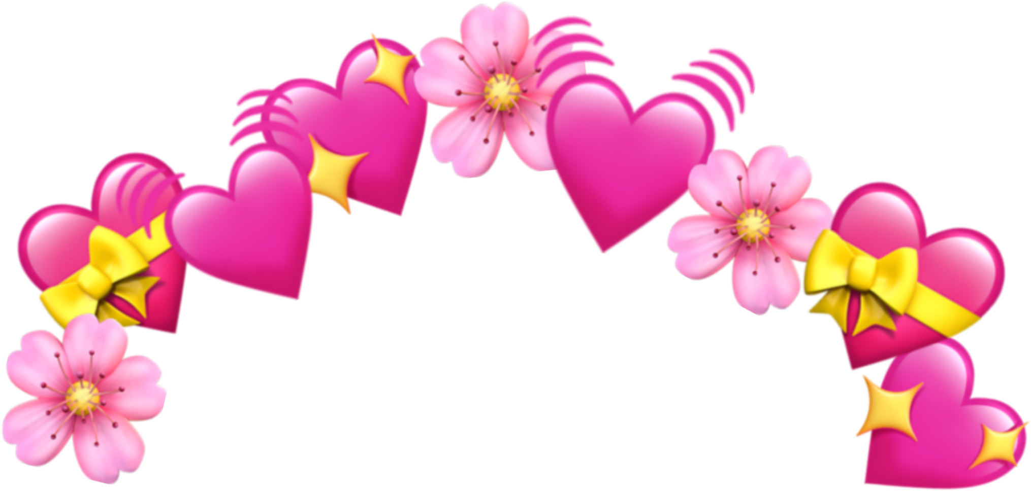 Crown Emoji Tumblr Heart Hearts Pink Heart Crown Emoji - Emoji Clipart (2289x2289), Png Download