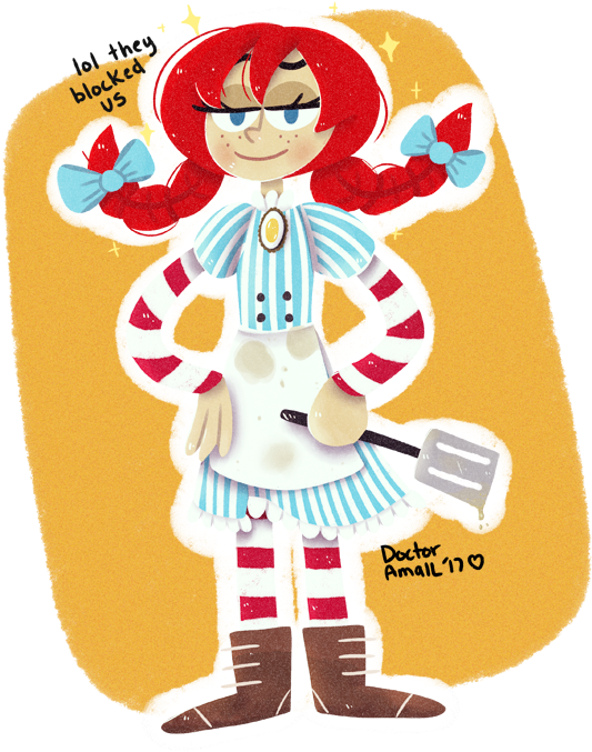 Wendy's Fast Food Twitter Smug Anime Wendy Fanart Fan - Wendys Fanart Clipart (533x677), Png Download