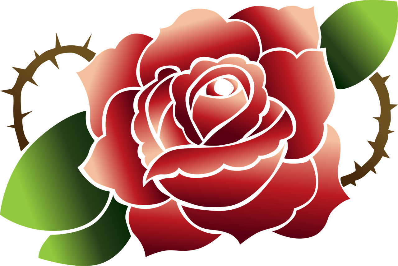 Red Rose Svg Clipart (1280x855), Png Download