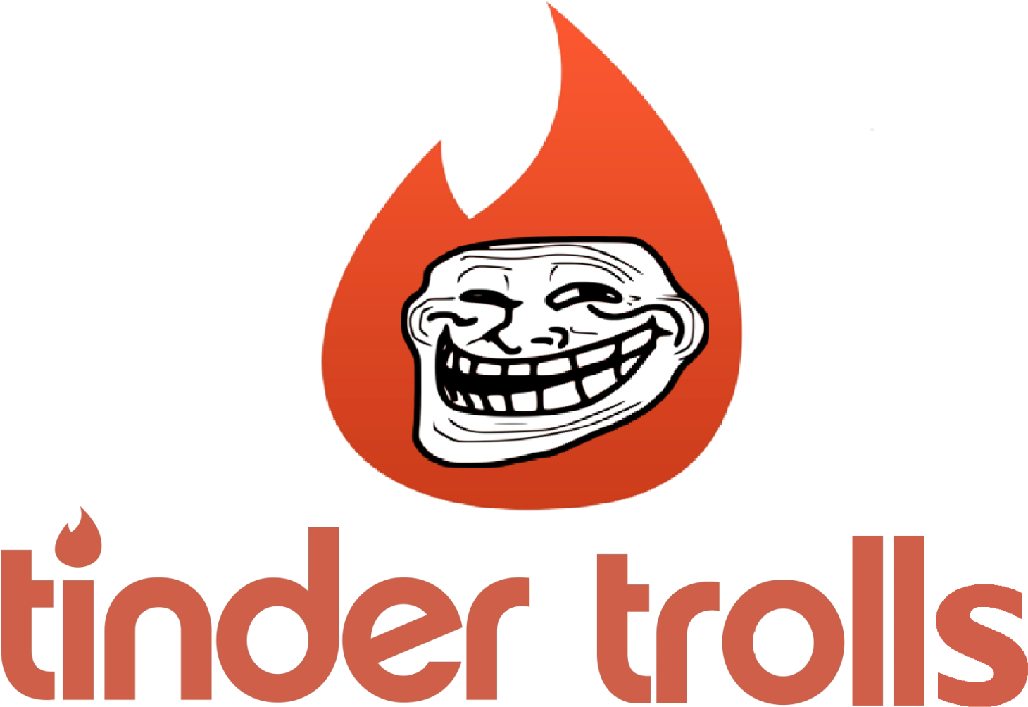 Cropped Tinder Trolls Logo - Tinder For Pc Clipart (1500x1020), Png Download