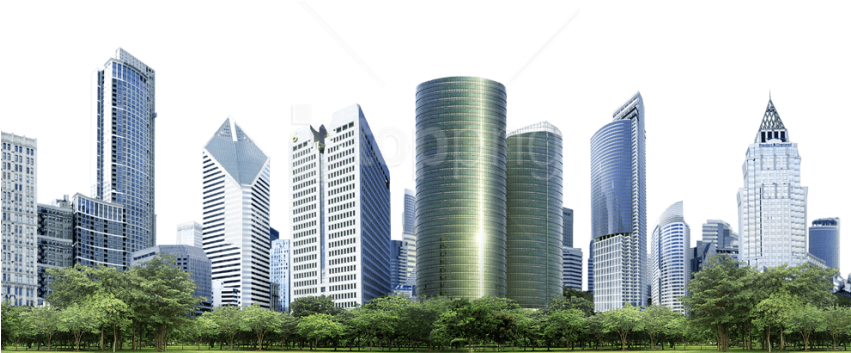 City Skyline Png - Building Png Clipart (850x395), Png Download