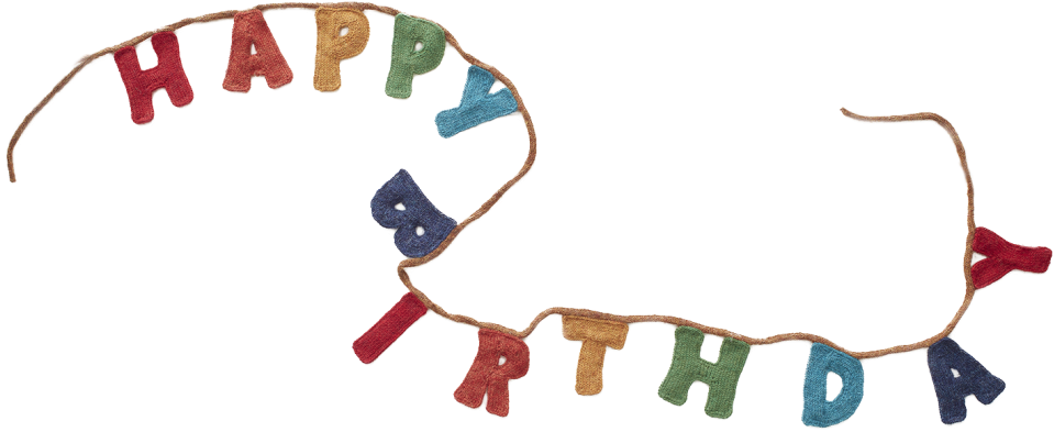 Oeuf Nyc Happy B-day Garland - Calligraphy Clipart (960x720), Png Download