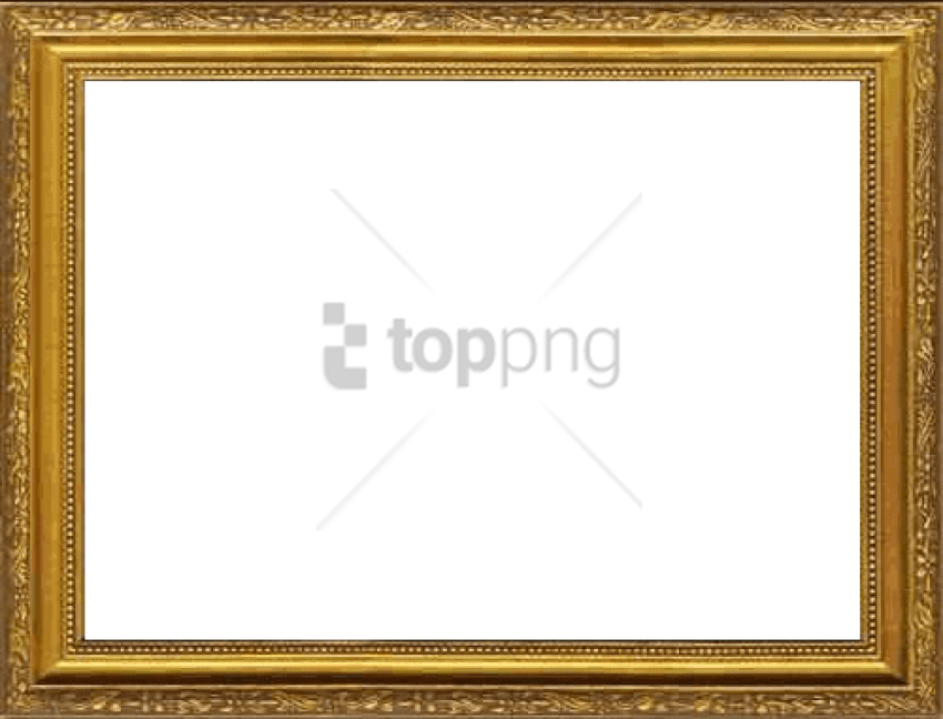 Free Png Download Transparent Picture Frames Png Images - Gold Photo Frame Png Hd Clipart (850x648), Png Download