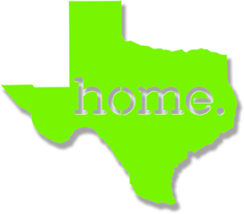 Texas 'home' Outline - Houston On A Texas Map Clipart (600x600), Png Download