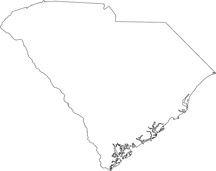 North Carolina State Outline Png Black And White Library - South Carolina Colony Outline Clipart (753x597), Png Download