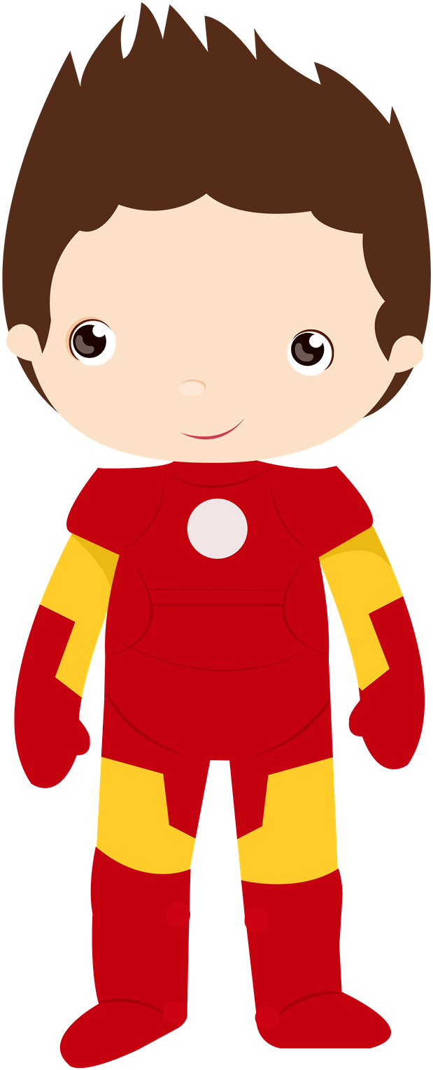 Cute Avengers Clipart - Iron Man Cute Png Transparent Png (619x1530), Png Download