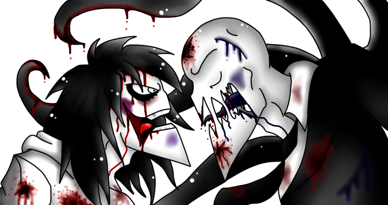 Slenderman Jeff The Killer Batallas Legendarias Rap - Jeff Killer Vs Slender Clipart (800x423), Png Download