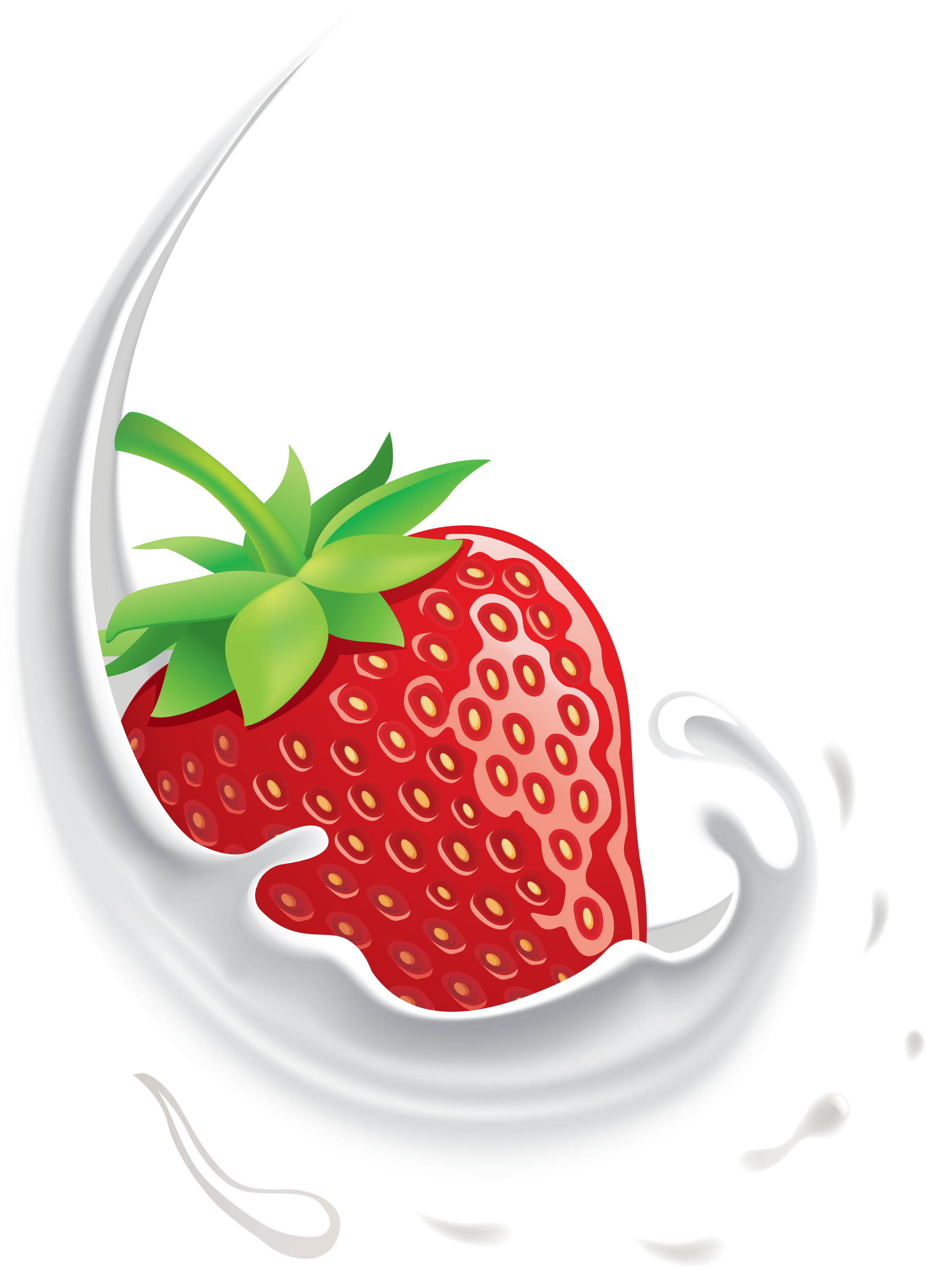 Milk Clipart Flavored Milk - Strawberry Yogurt Logo Design - Png Download (1764x2454), Png Download