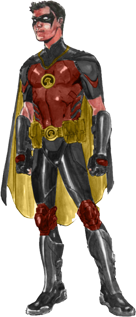 Tim Drake Red Robin Rebirth Clipart (640x1085), Png Download