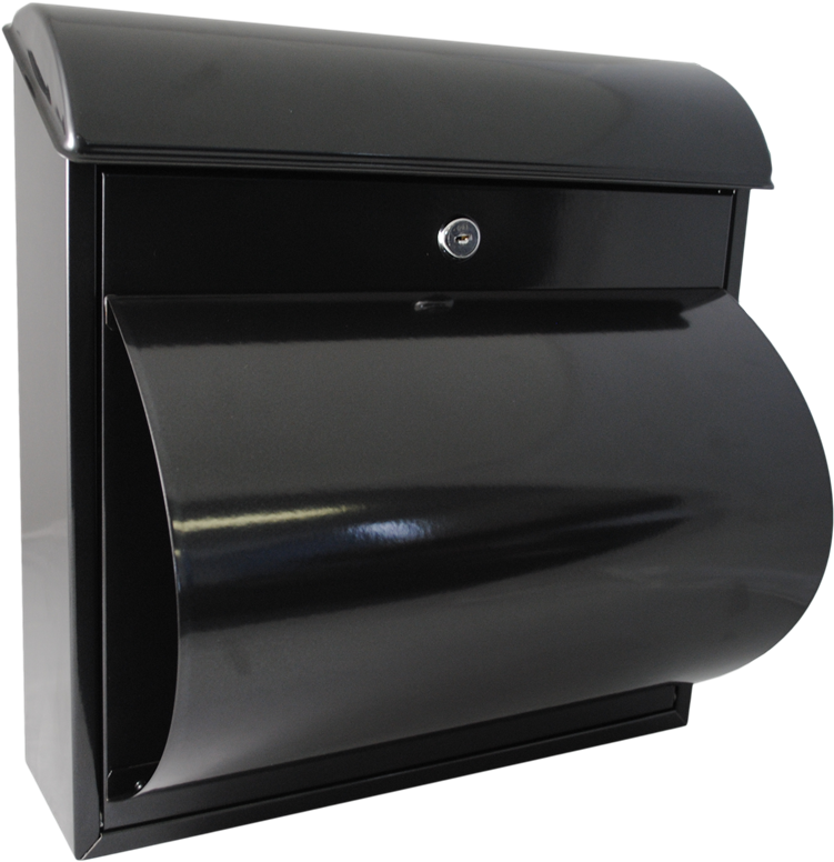 Sandleford Letterbox Wall Mounted Jupitor Black - Bunnings Letterboxes Nz Clipart (800x800), Png Download