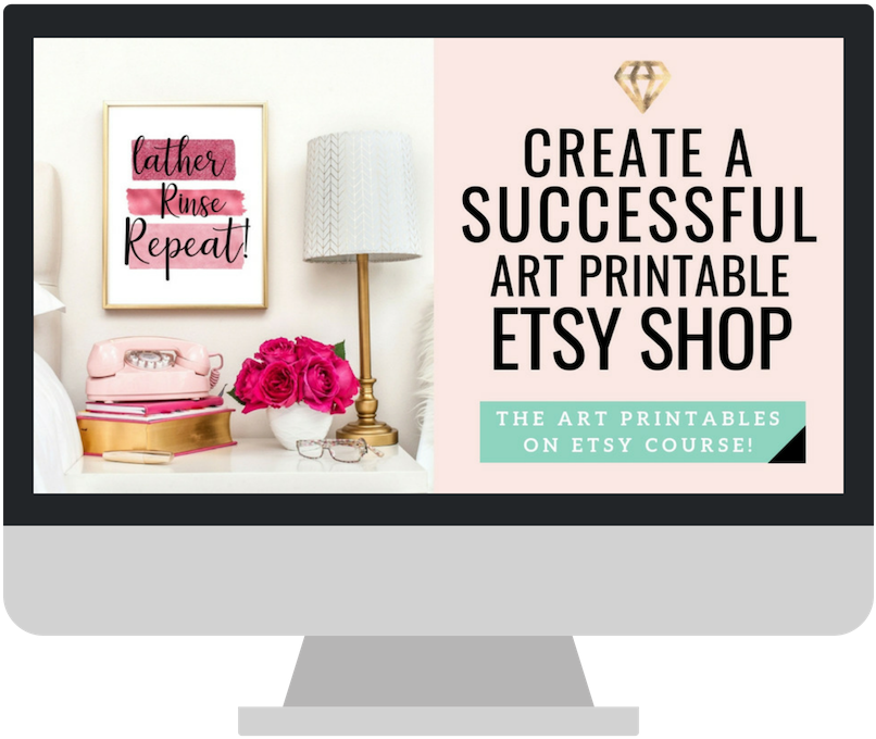 Grab The Art Printables On Etsy Course For 50% Off - Den Clipart (884x739), Png Download