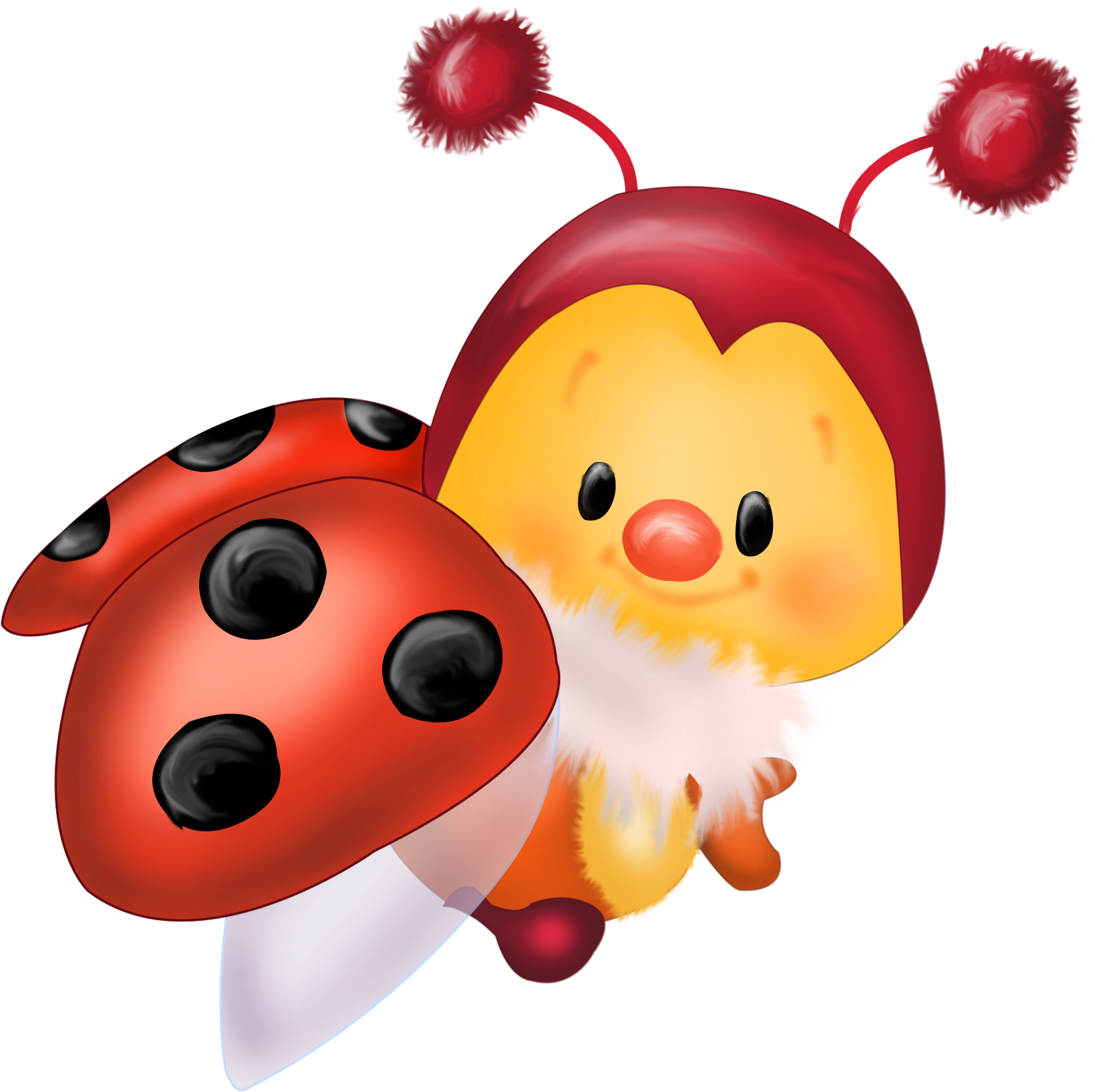 Hearts Clipart Ladybug - Funny Good Afternoon Quotes - Png Download (681x699), Png Download