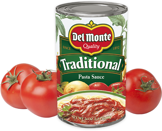 Traditional Pasta Sauce - Del Monte Pasta Sauce Clipart (1050x455), Png Download
