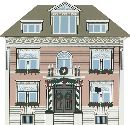 Spreckels Mansion, San Francisco Christmas Series - House Clipart (800x800), Png Download