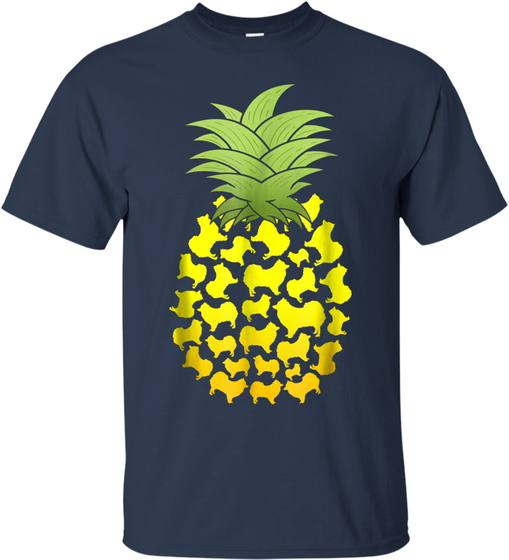 Tropical Pineapple Pomeranian T Shirt Pompom Pom Tumbleweed - Colin Kaepernick Nike Shirt Clipart (1039x1143), Png Download