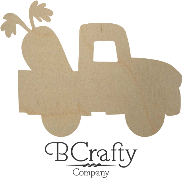 Wooden Truck W Carrot Cutout - Shamrock Clipart (684x912), Png Download