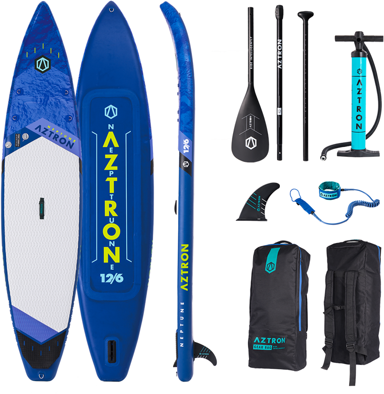 Aztron Neptune 12'6" - Aztron Terra Inflatable Stand Up Paddle Board Sup Touring Clipart (867x867), Png Download