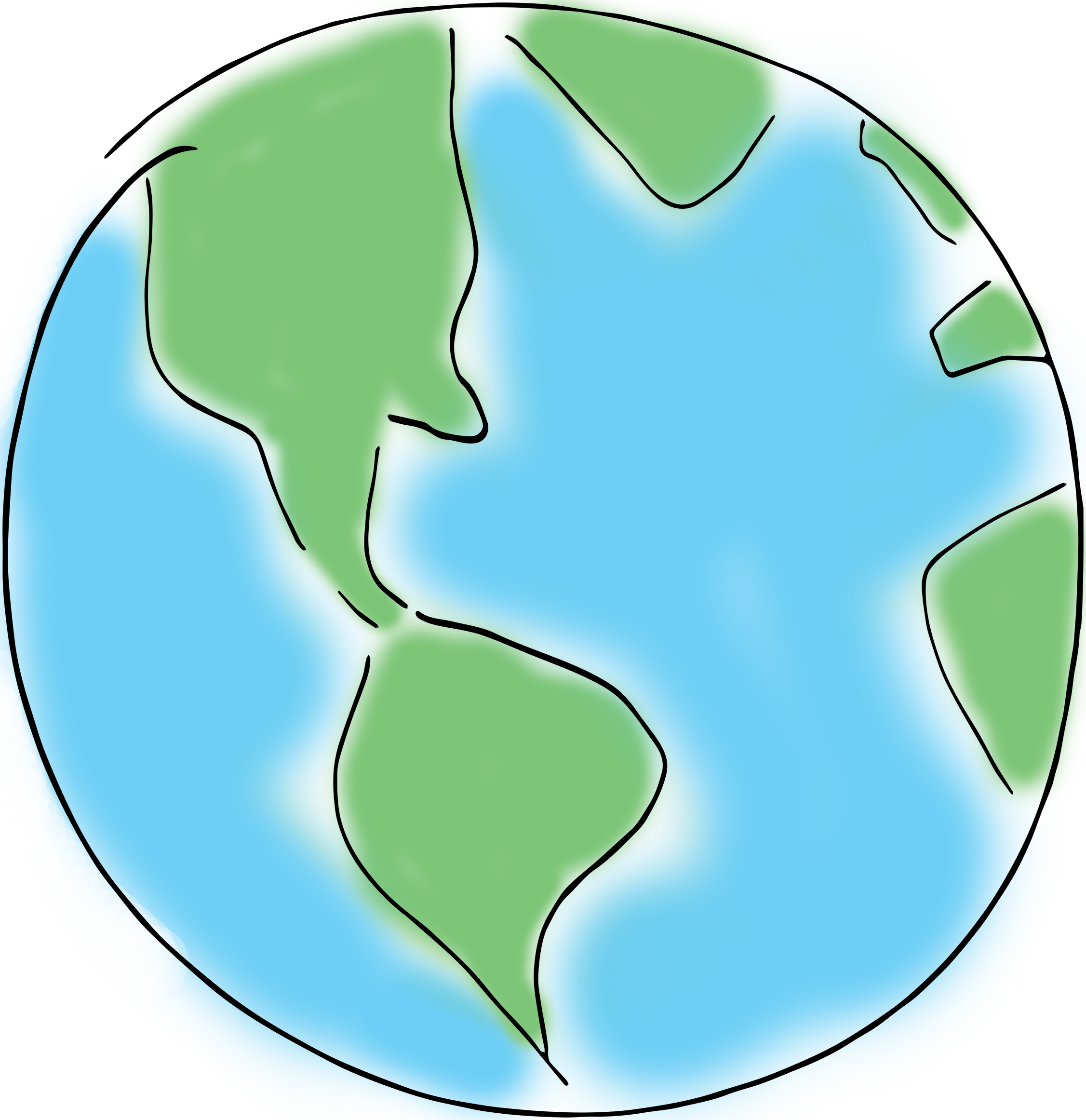 Earth Full - Circle Clipart (2253x2323), Png Download