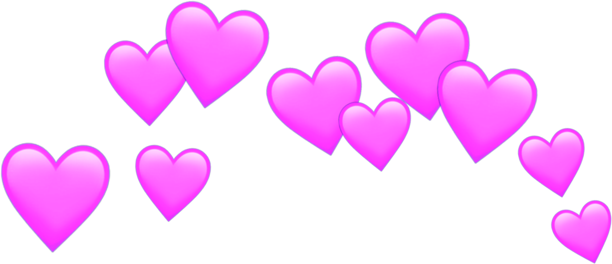 Sticker Heart Hearts Crown Tumblr Overlay Pink Png - Heart Crown Overlay Clipart (2289x2289), Png Download