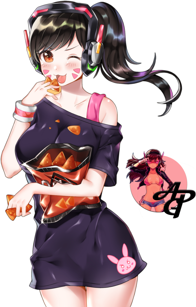 Overwatch D Va Anime , Png Download - Overwatch Diva Anime Clipart (623x978), Png Download