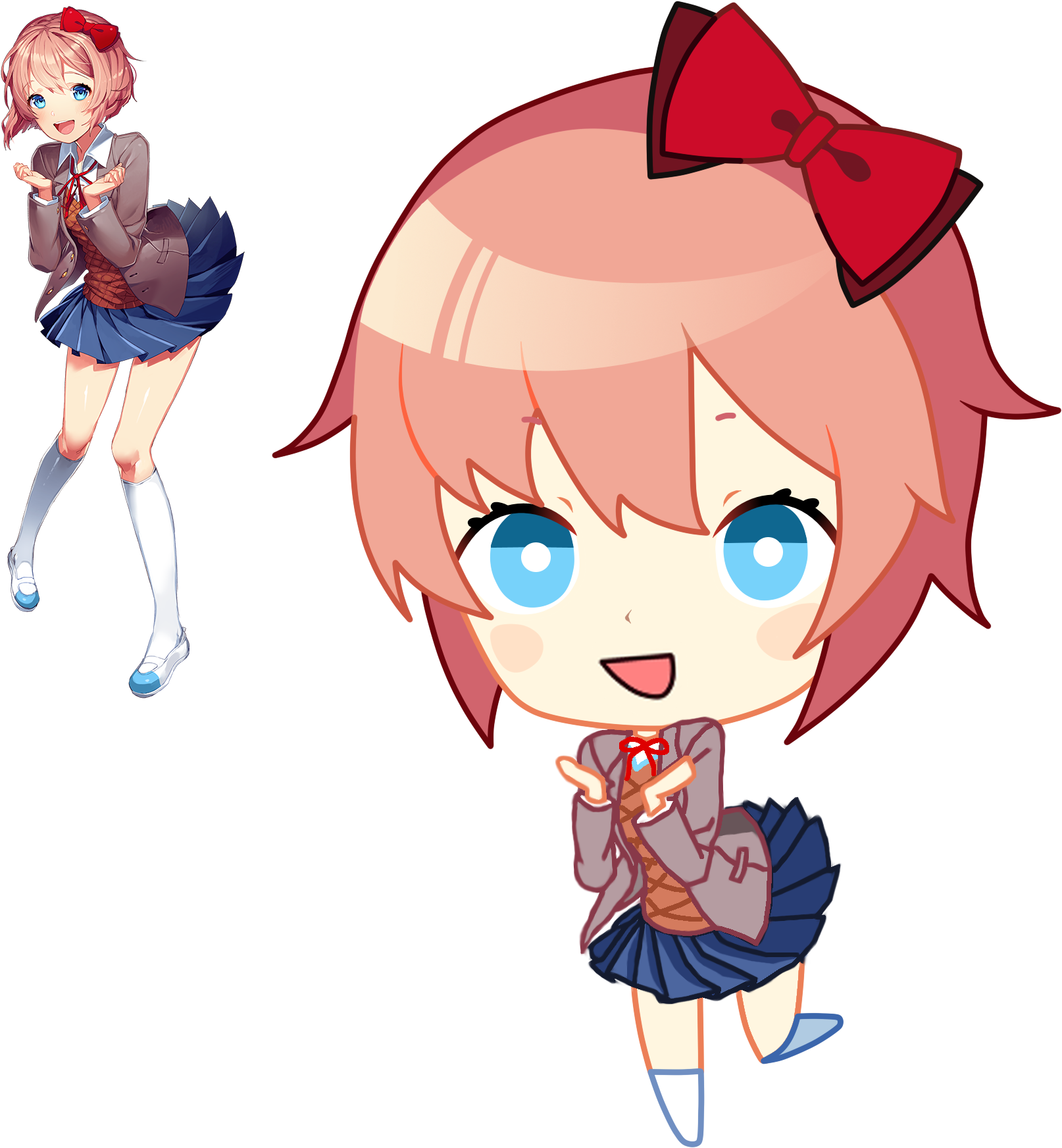 Sayori Gif Reddit Pictures Chibi Png Sayori Gif Reddit - Doki Literature Club Sayori Ddlc Clipart (1900x1850), Png Download