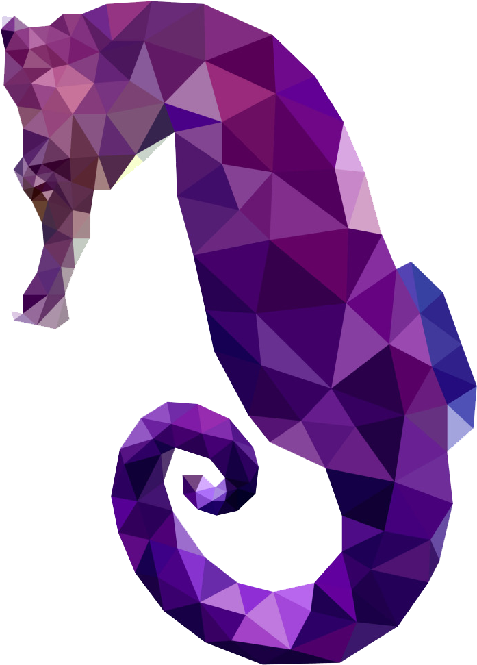 Geometry Poster Triangle - Seahorse Triangle Clipart (1024x1024), Png Download