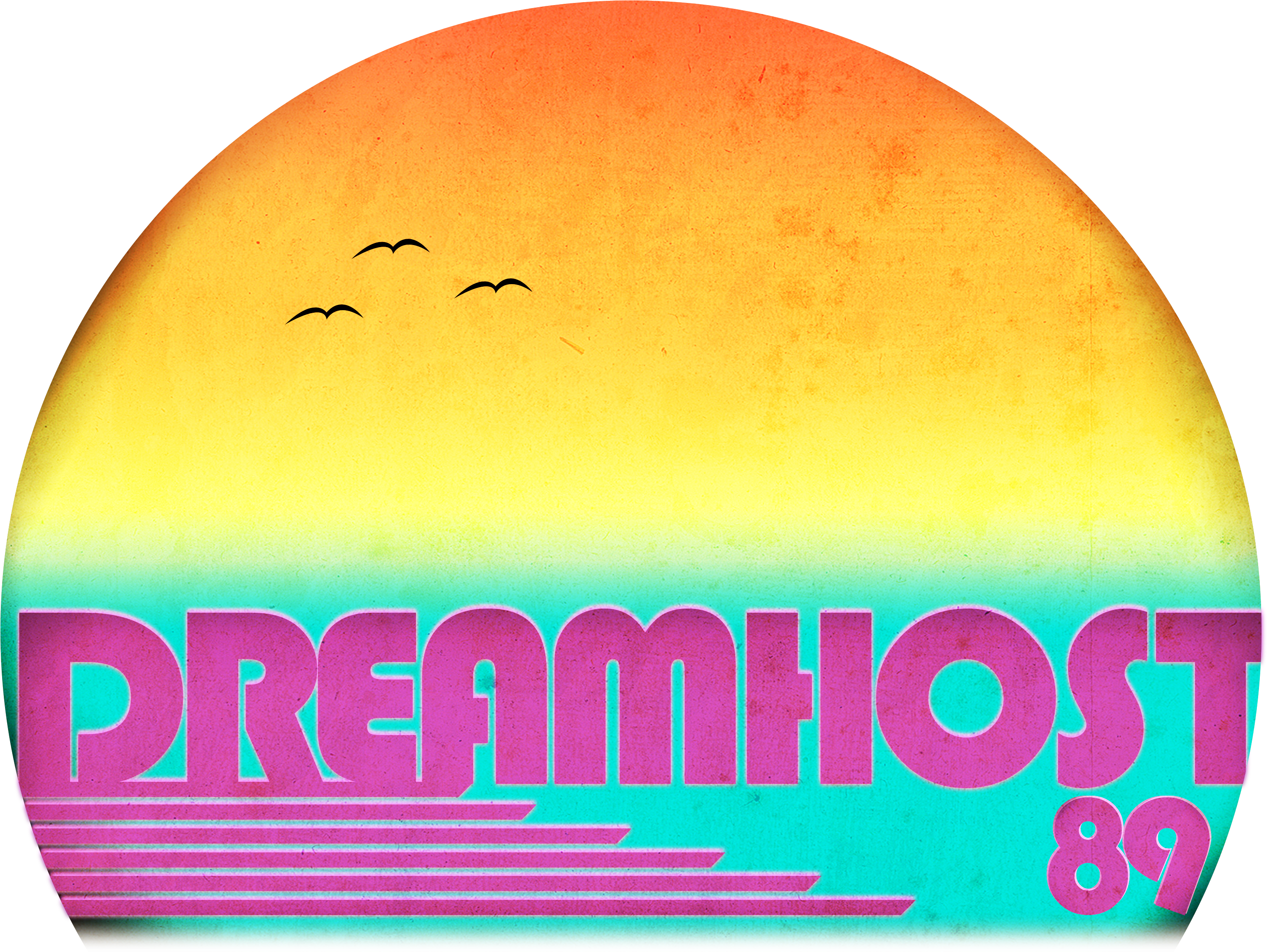 Download The Hi-res 80s Dreamhost Graphic - 80s Tshirt Design Png Clipart (3600x3600), Png Download