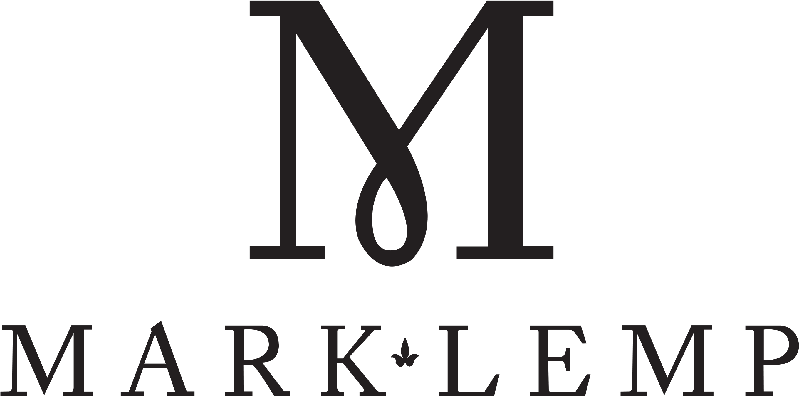 Mark Lemp-outline - F Or M Name Clipart (2755x1383), Png Download