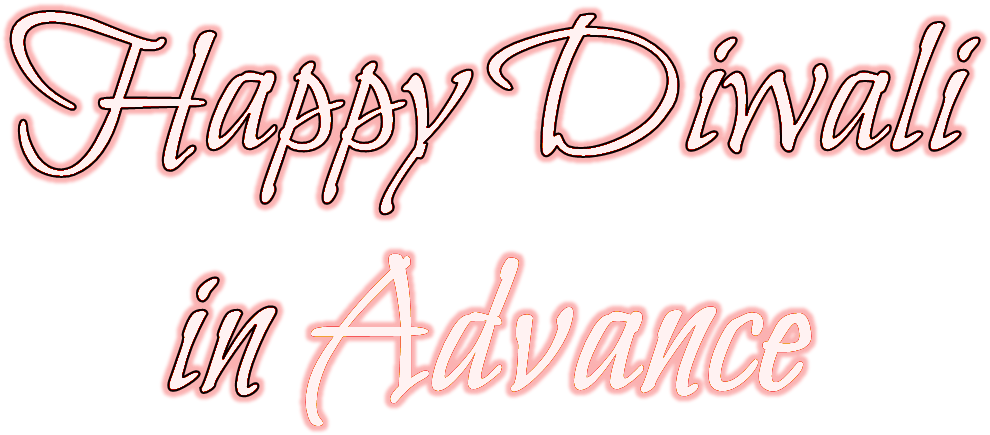 Happy Diwali In Advance Png Photo - Calligraphy Clipart (990x435), Png Download