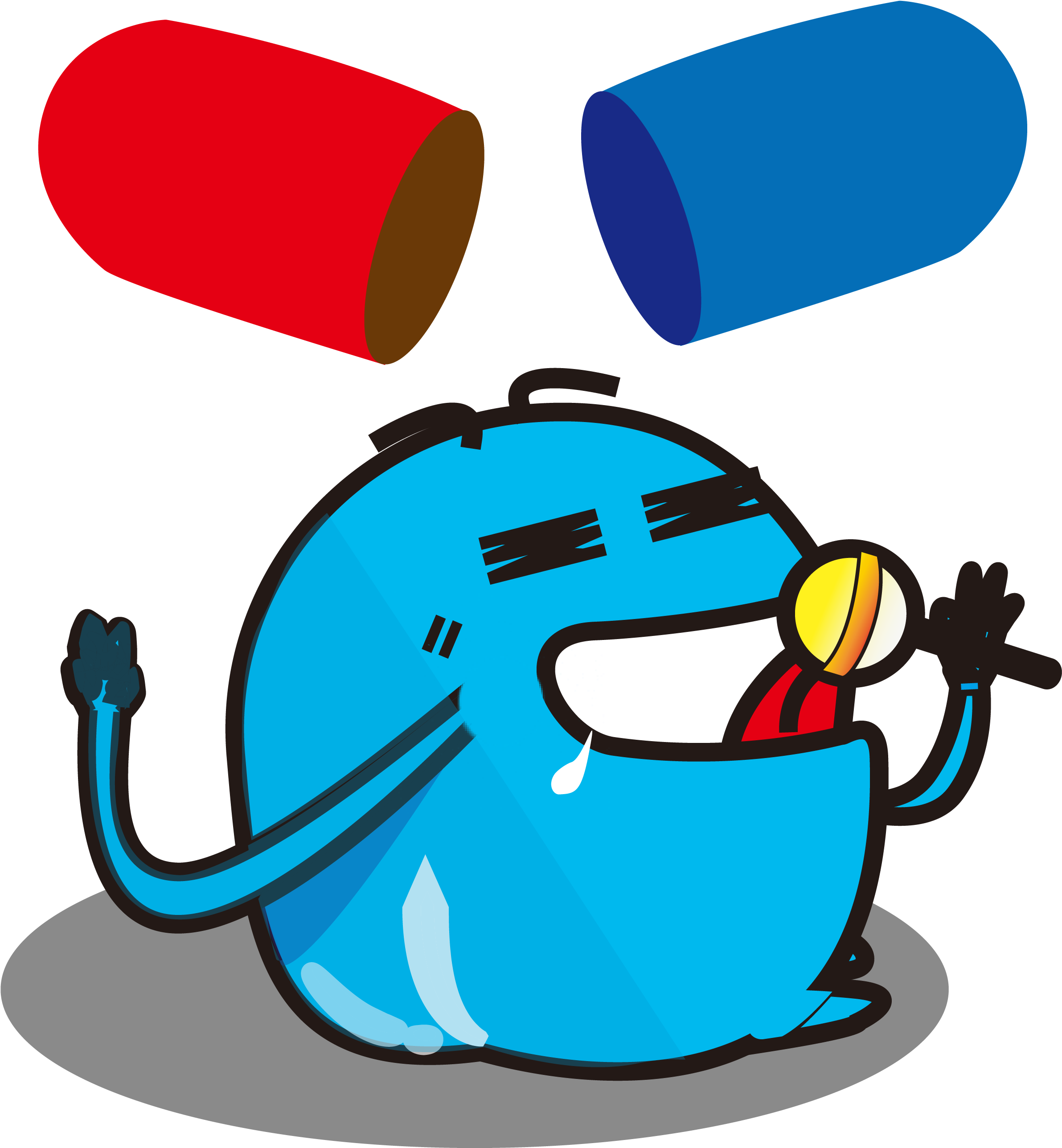 Download Bacteria Clipart Fungal Infection And Ideas - Cartoon Of Plastic Degradation By Microbes - Png Download (2492x2705), Png Download