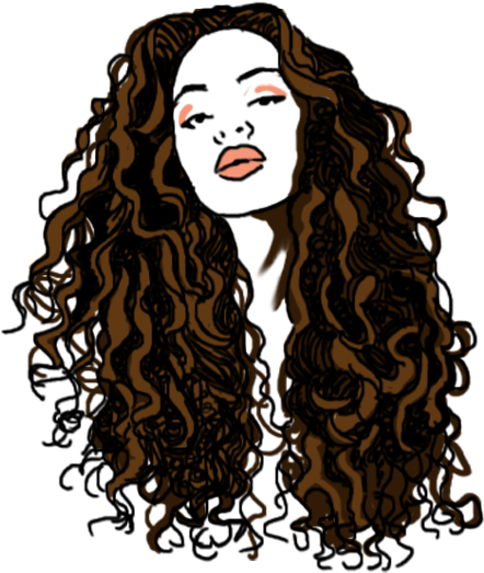Brown Curly Hair Png - Lace Wig Clipart (586x576), Png Download
