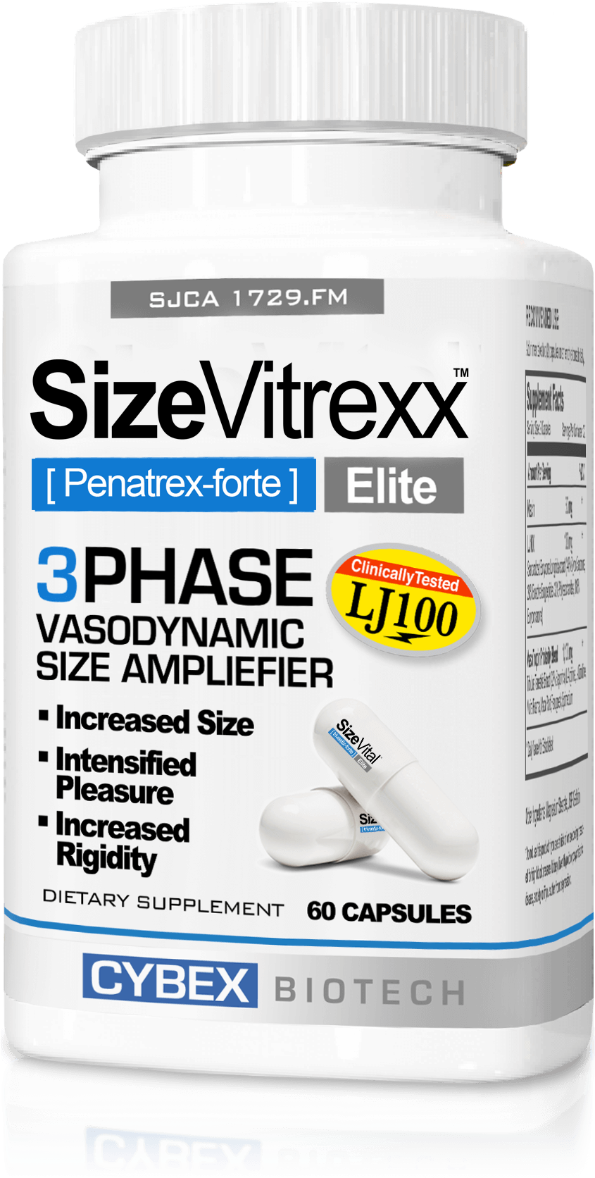 Sizevitrexx Bottle Sizevitrexx - Sizevitrexx Pills Clipart (844x1680), Png Download