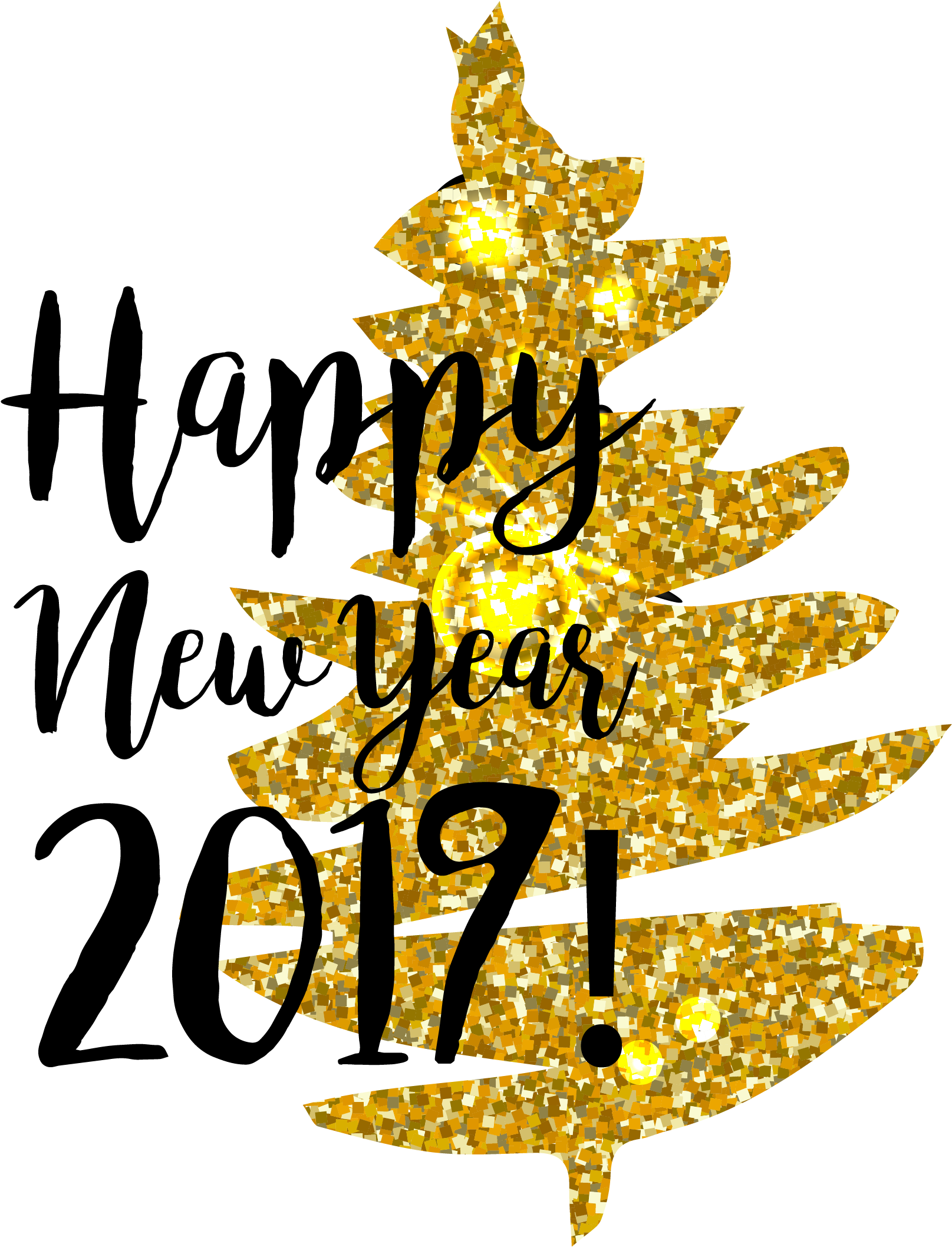 Happy New Year 2017 Png Transparent Background Clipart (2668x2667), Png Download