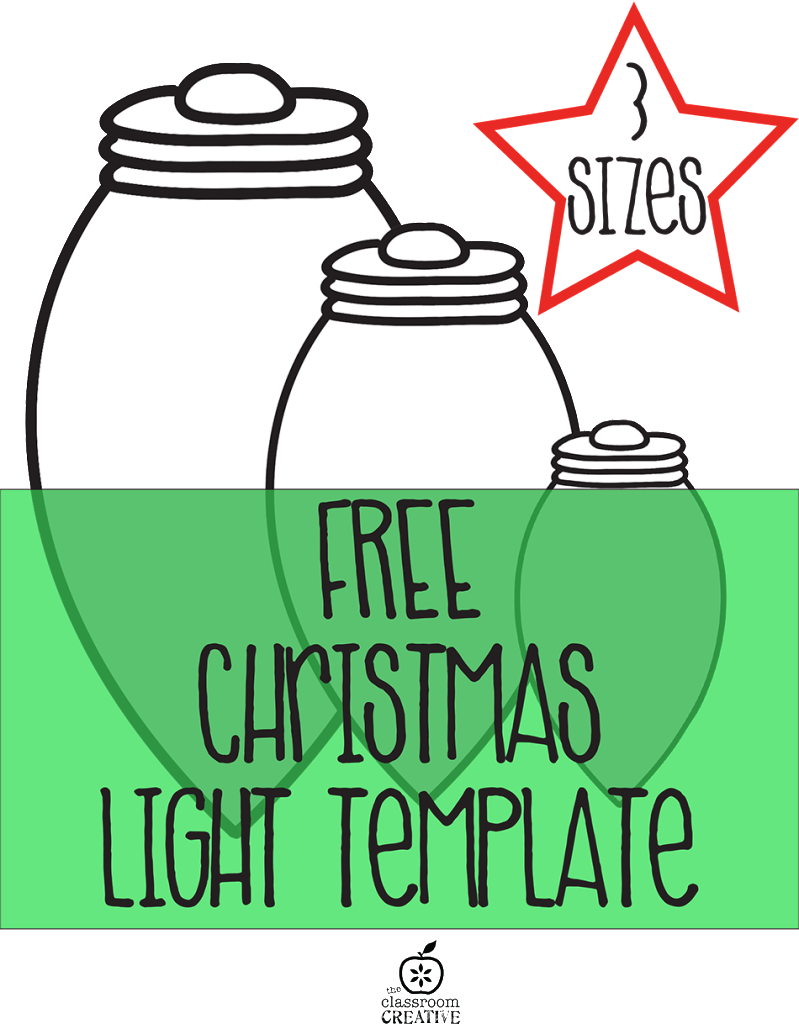 Free Printable Christmas Light Template - Free Christmas Light Template Clipart (799x1024), Png Download