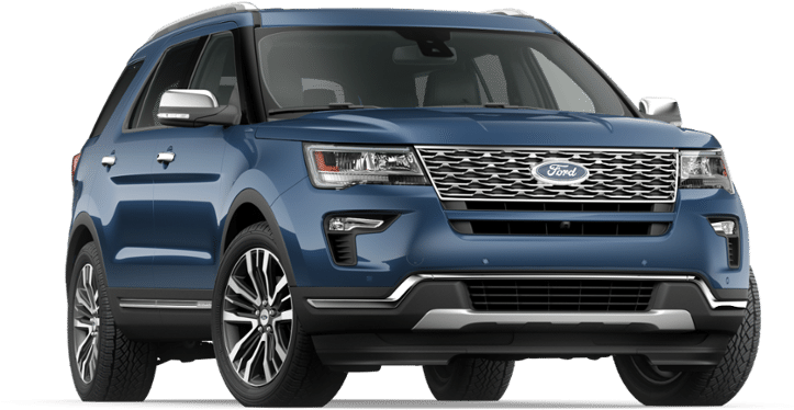 2019 Ford Explorer Hero Image - 2018 Ford Explorer Platinum Black Clipart (768x425), Png Download