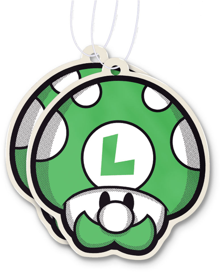 Mushroom Bros Luigi Air Freshener - Locket Clipart (1024x1024), Png Download