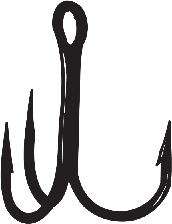 Jpg Fishing Hook Clipart Black And White - Fishing Hooks Clip Art - Png Download (800x800), Png Download